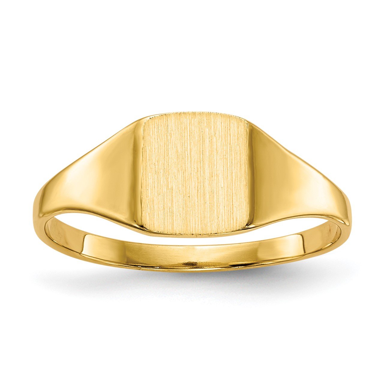 14k 6.5x7.0mm Closed Back Signet Ring