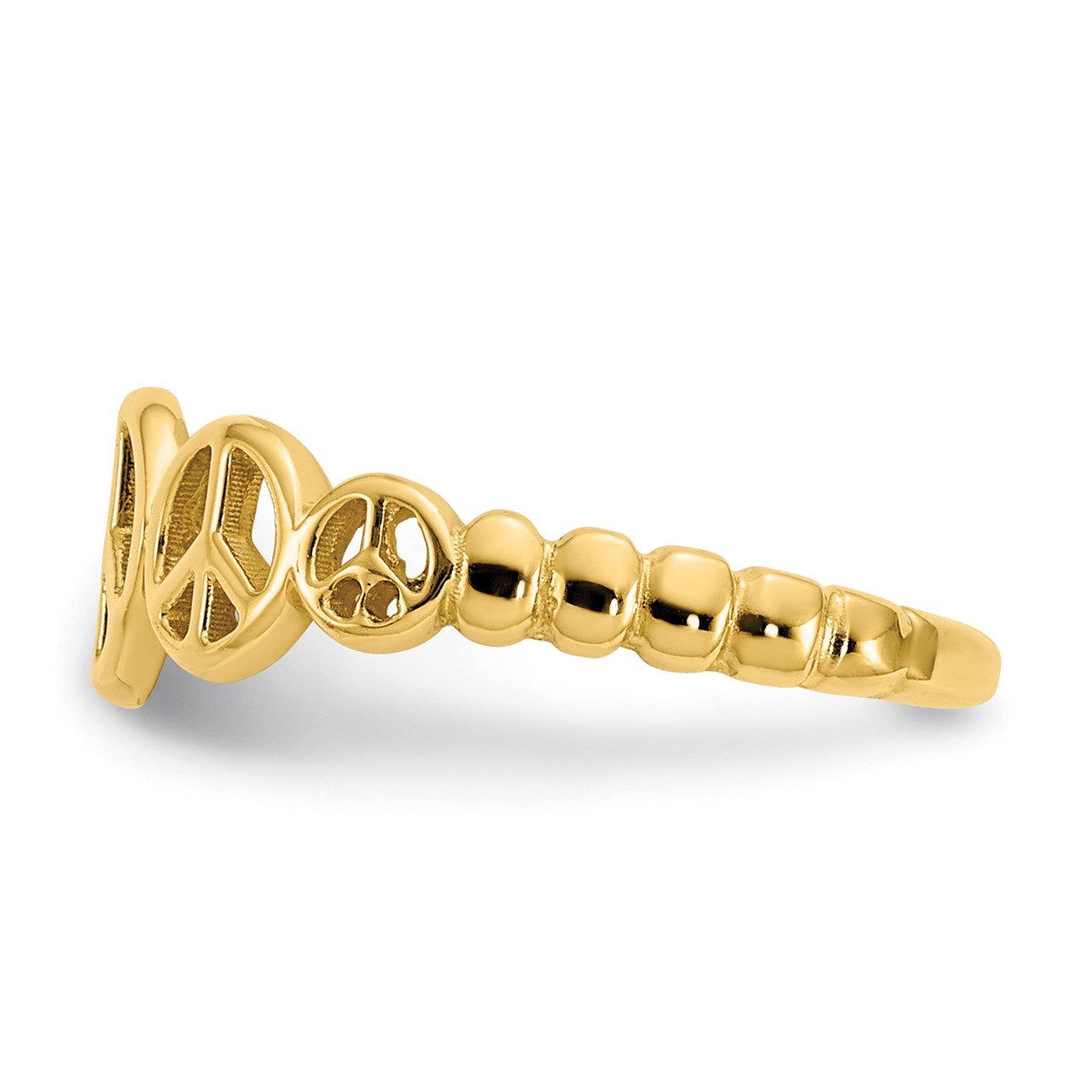 14k Peace Sign Toe Ring-3