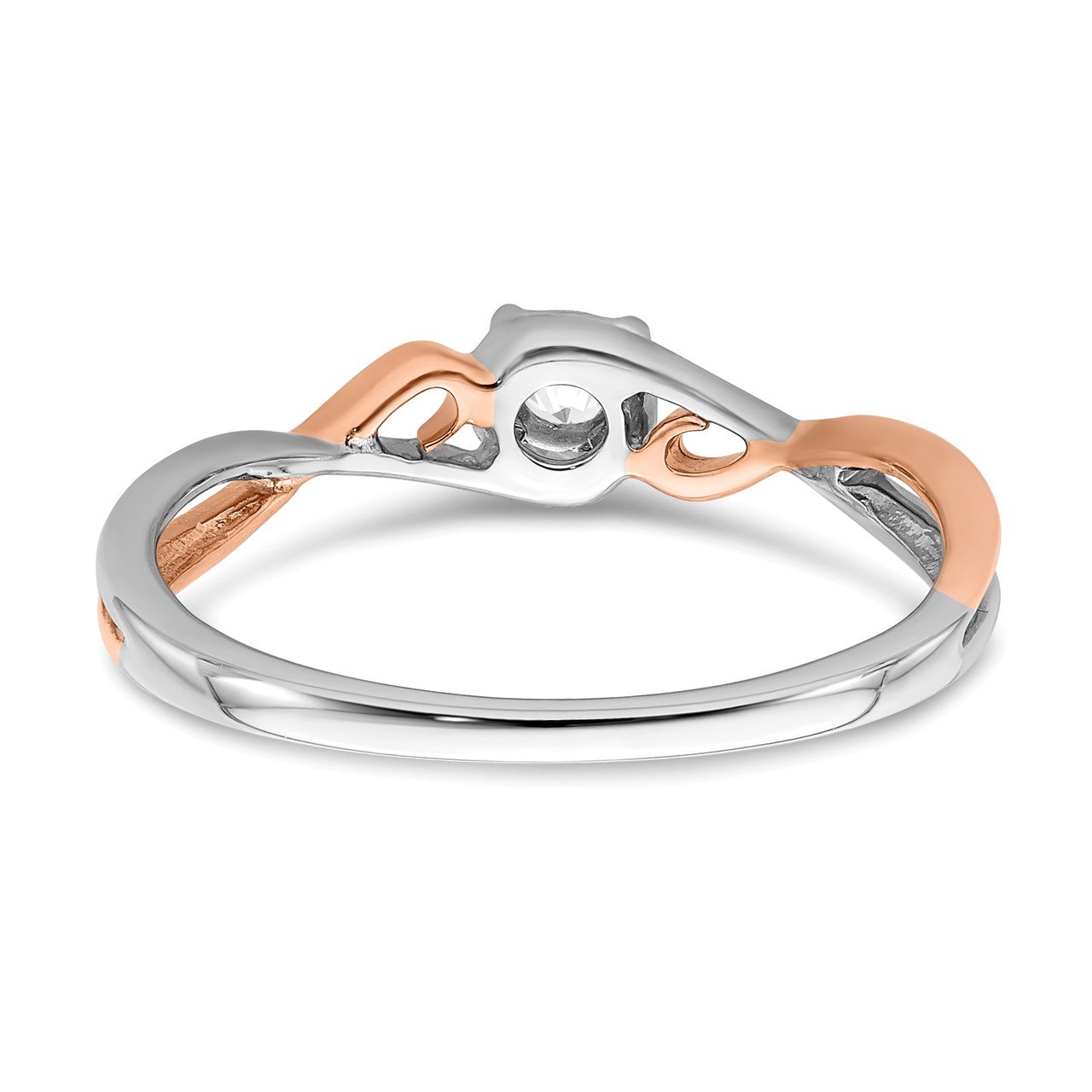 14k White and Rose Gold .05 ctw. Diamond Promise Ring-4