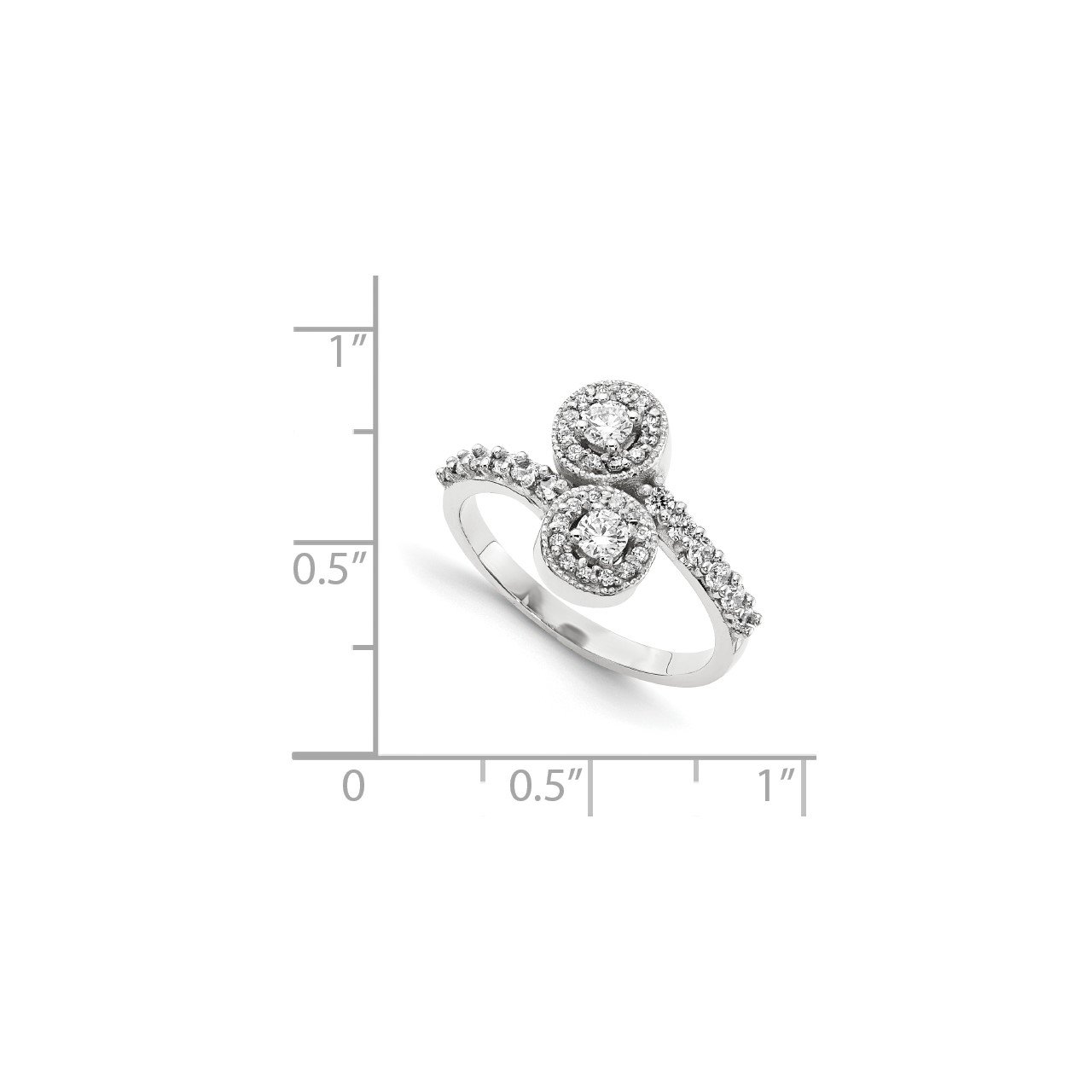 14KW VS Diamond 2-stone Ring Semi-Mount - 2.3 mm center stones-6