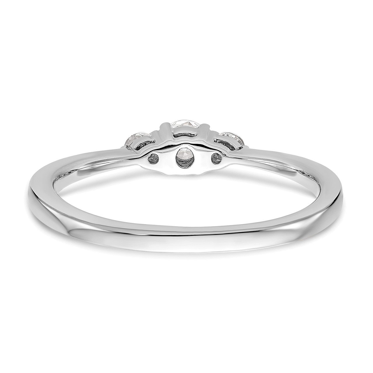 14K White Gold Complete Diamond Promise/Engagement Ring-4