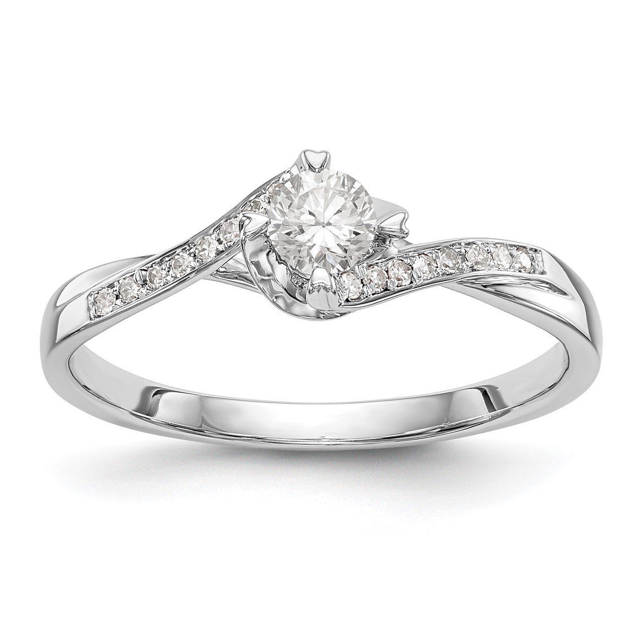 14K White Gold Diamond Semi-Mount Promise/Engagement Ring