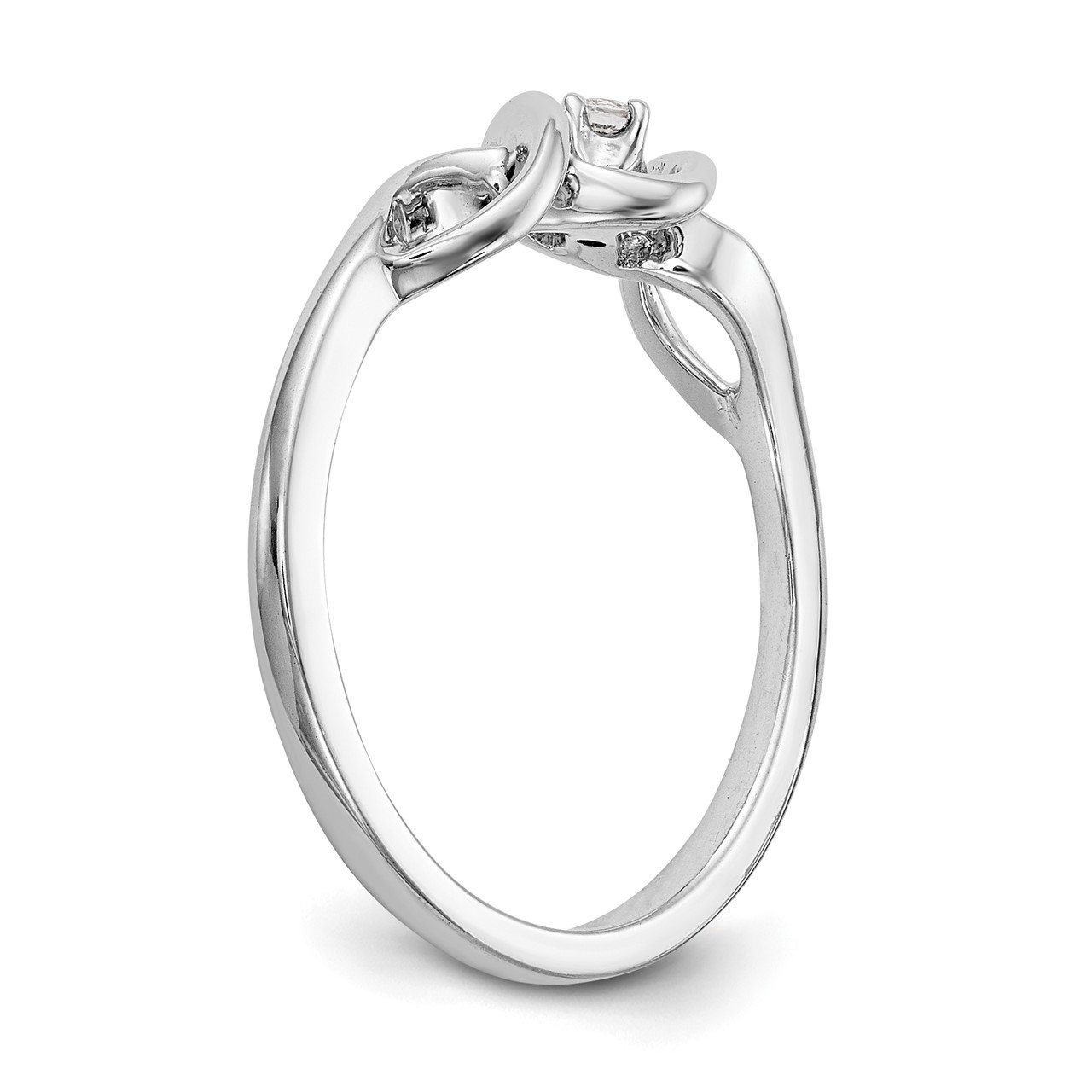 14K White Gold Complete Diamond Promise/Engagement Ring-5