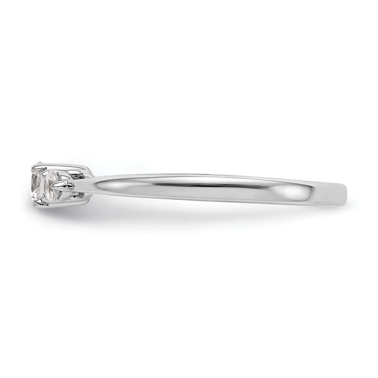 14K White Gold Complete Diamond Promise/Engagement Ring-2