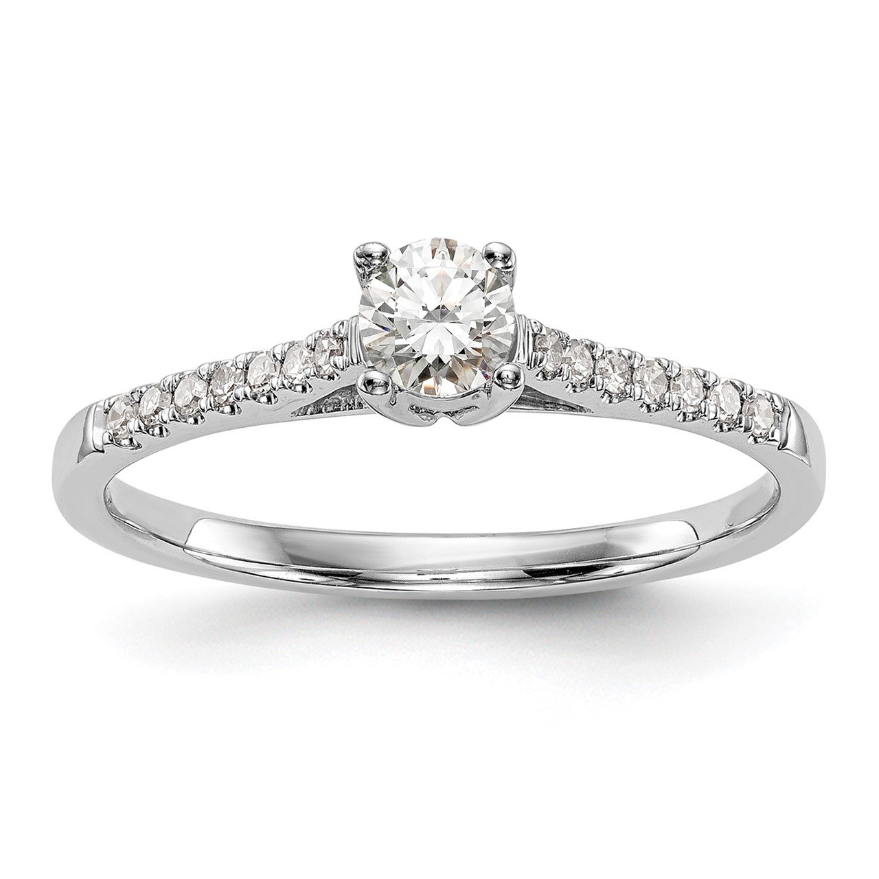 14K White Gold Complete Diamond Promise/Engagement Ring