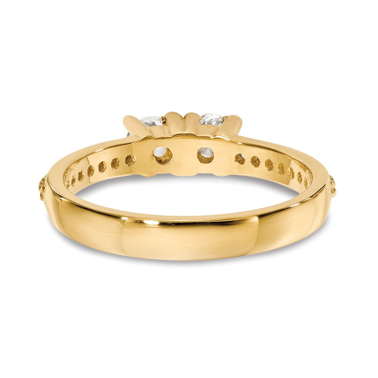 14ky A Diamond 2-stone Ring Semi-Mount - 4.8 mm center stones-3