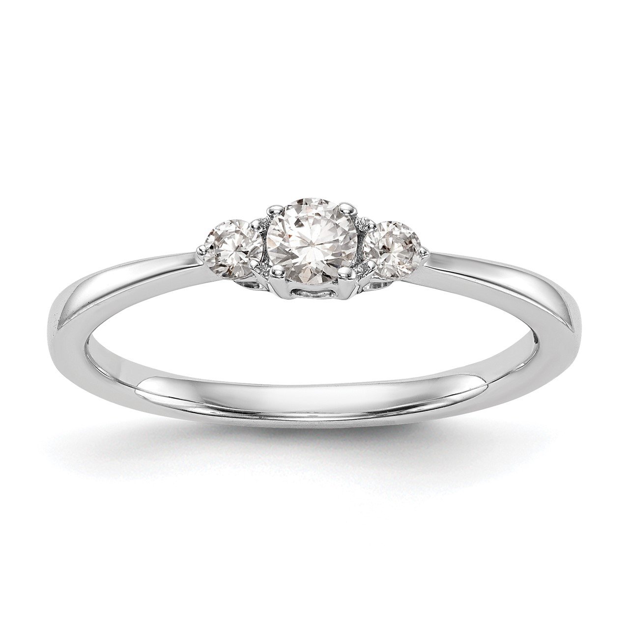 14K White Gold Complete Diamond Promise/Engagement Ring