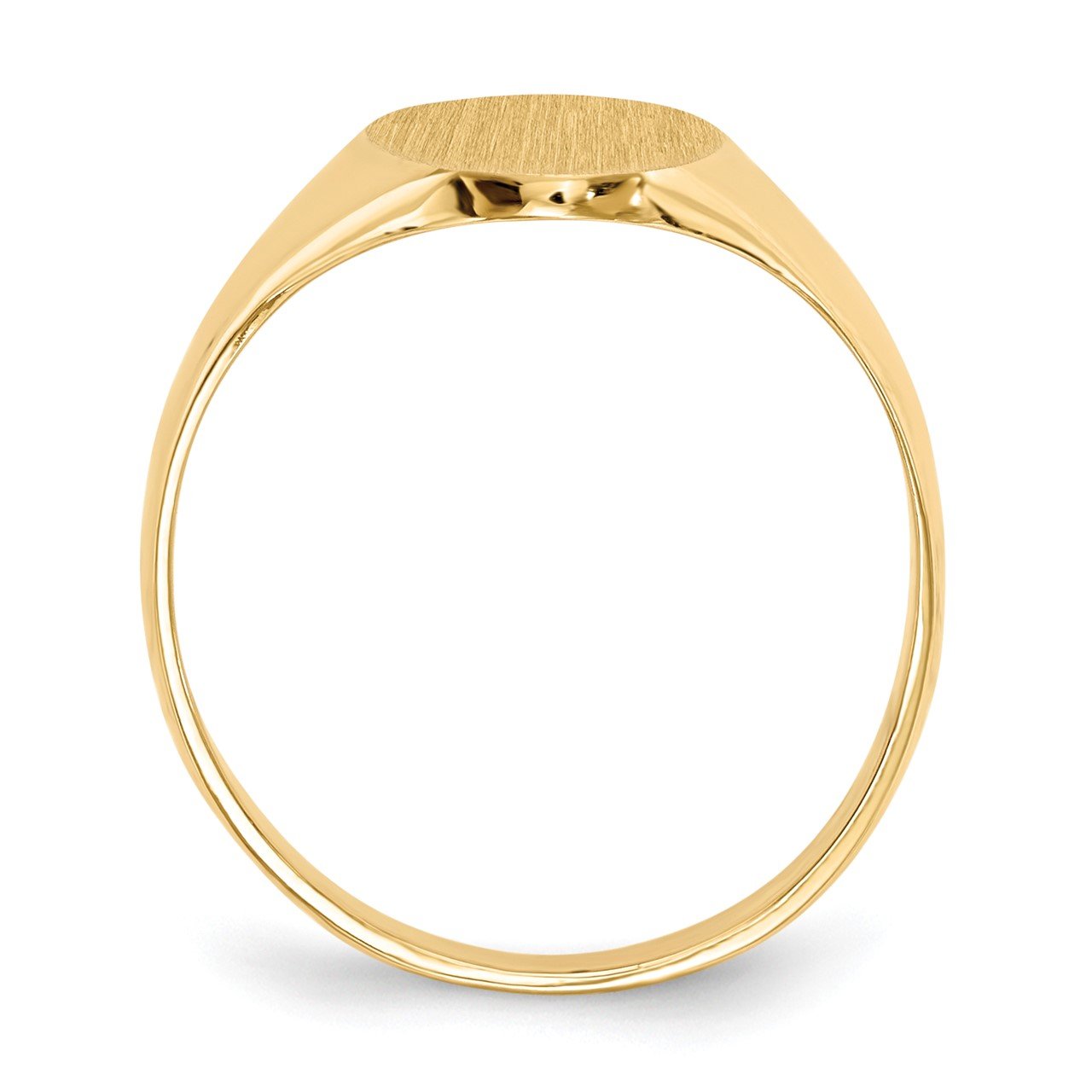 14k 12.0x8.5mm Closed Back Signet Ring-1