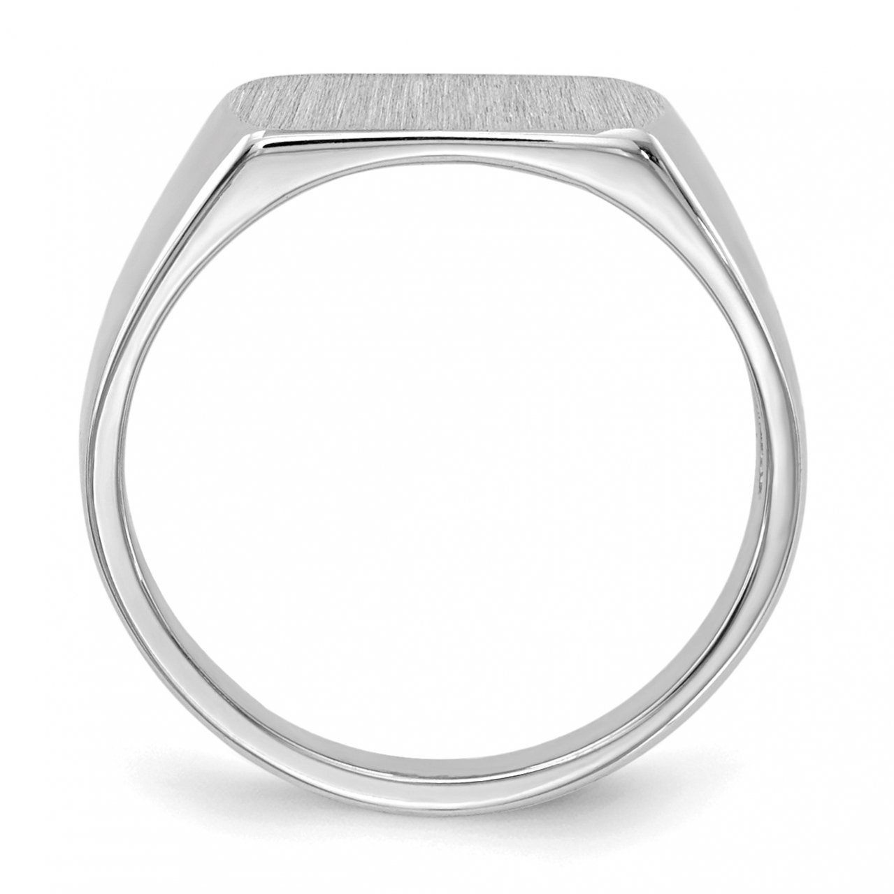 14k White Gold 10mmx6mm Open Back Signet Ring-1