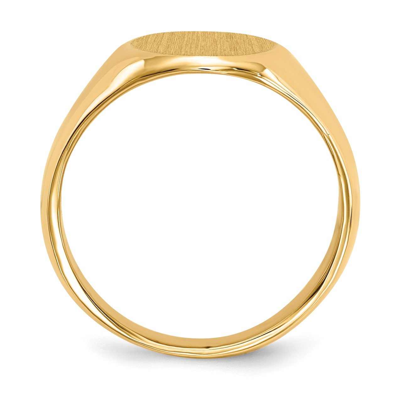 14k 15.0x11.0mm Closed Back Men's Signet Ring-1