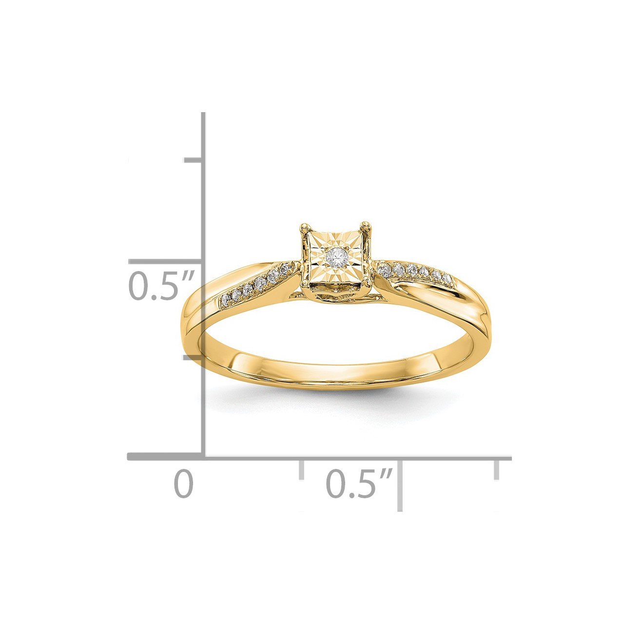 14K Yellow Gold Complete Diamond Engagement Ring-2