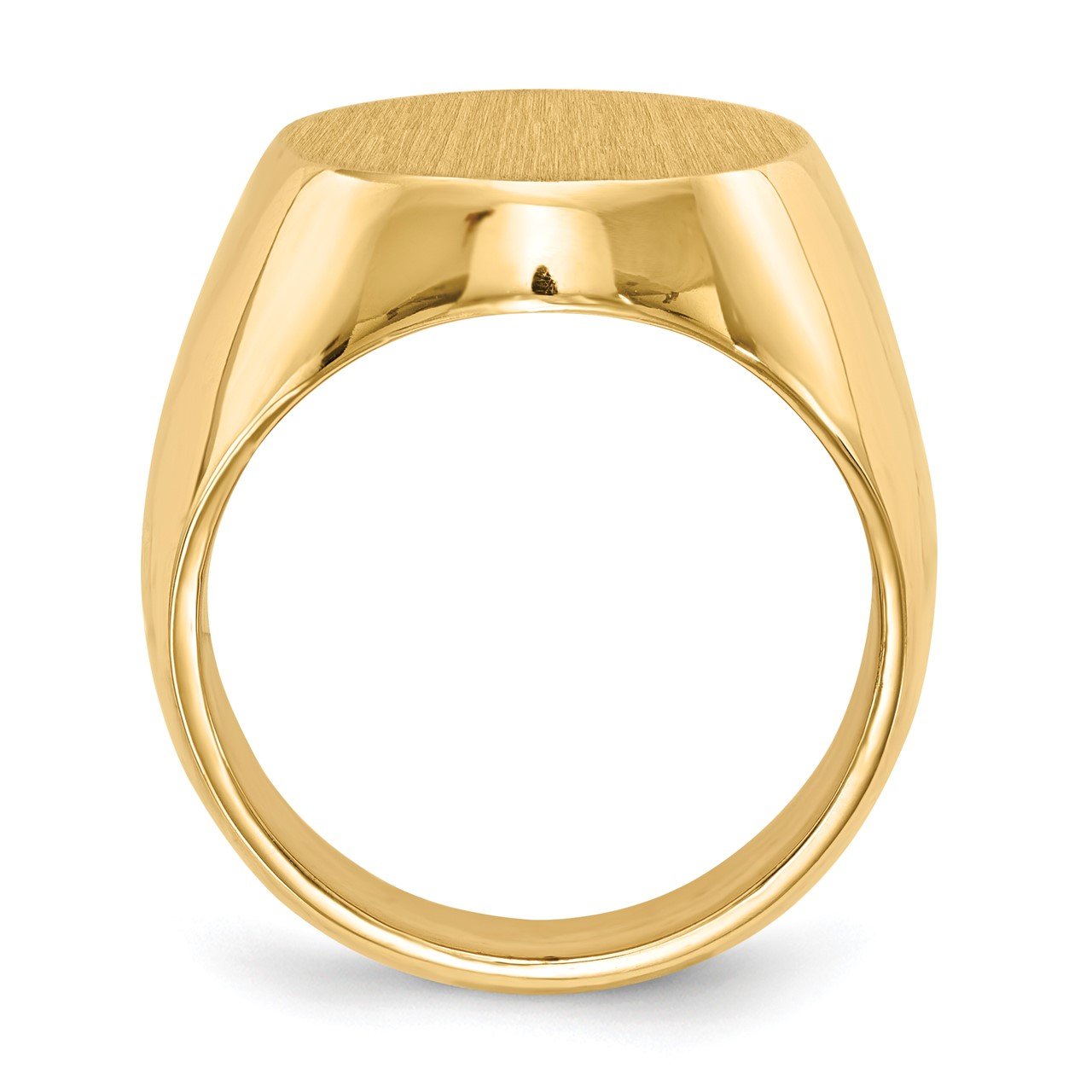 14k 18.5x16.0mm Closed Back Men's Signet Ring-1