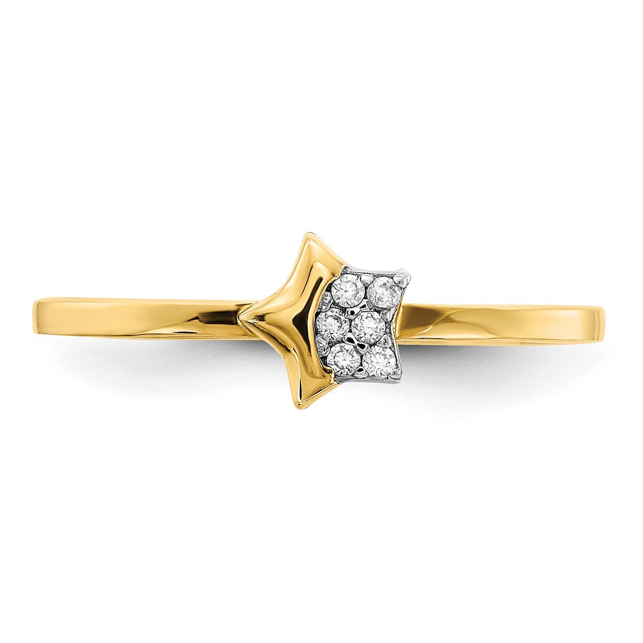 14K Polished CZ Star Ring-4