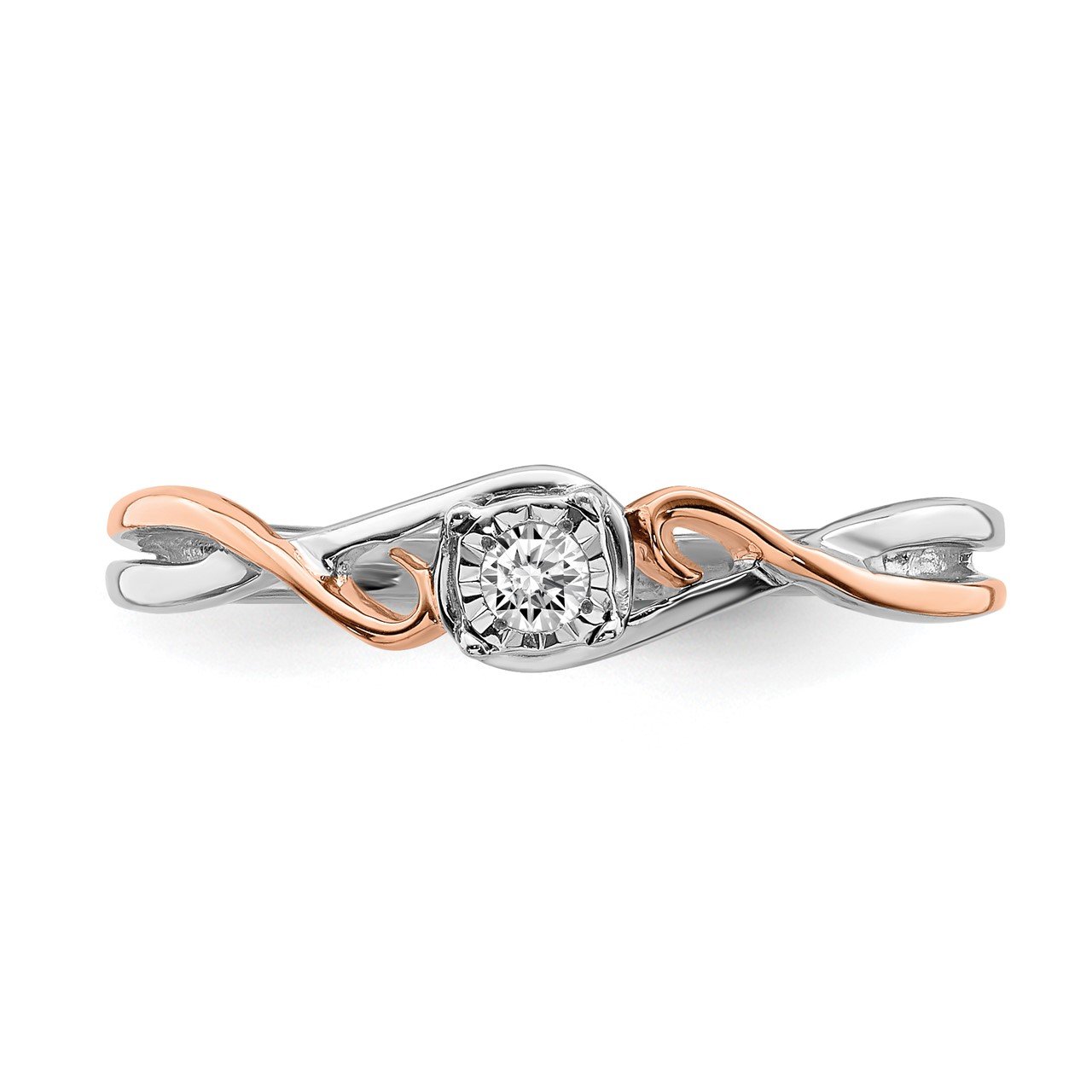 14k White and Rose Gold .05 ctw. Diamond Promise Ring-3