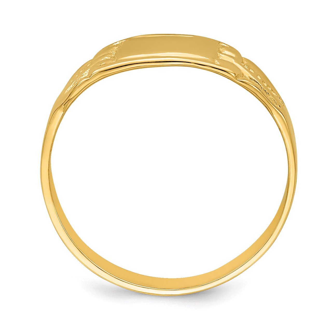 14k Rectangular Signet Baby Ring-1