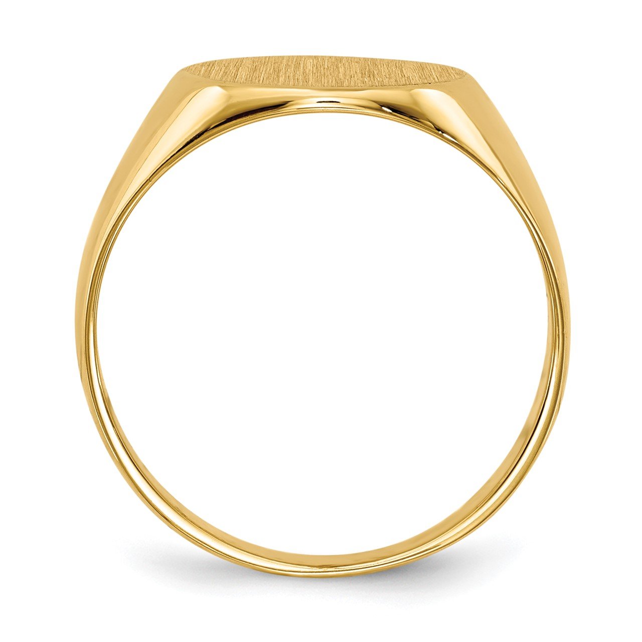 14k 10.5x11.0mm Closed Back Signet Ring-1