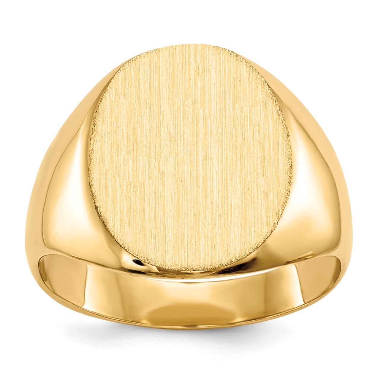 14k 13 x12mm Closed Back Signet Ring