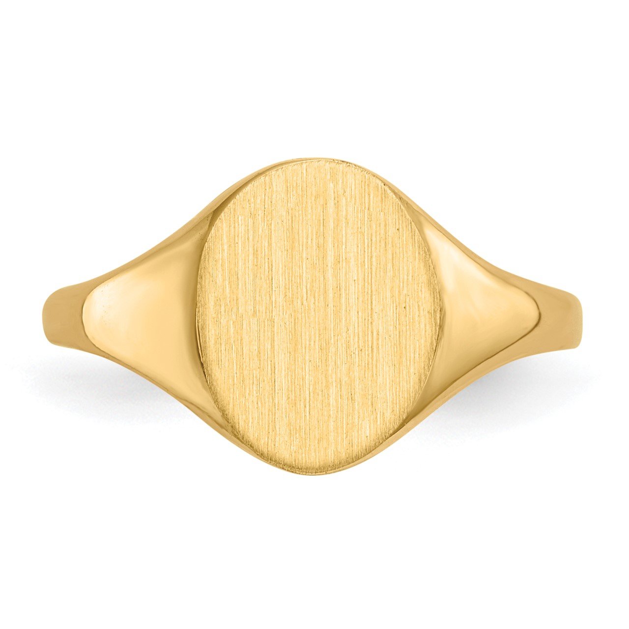 14k 10.0x8.5mm Closed Back Signet Ring-3