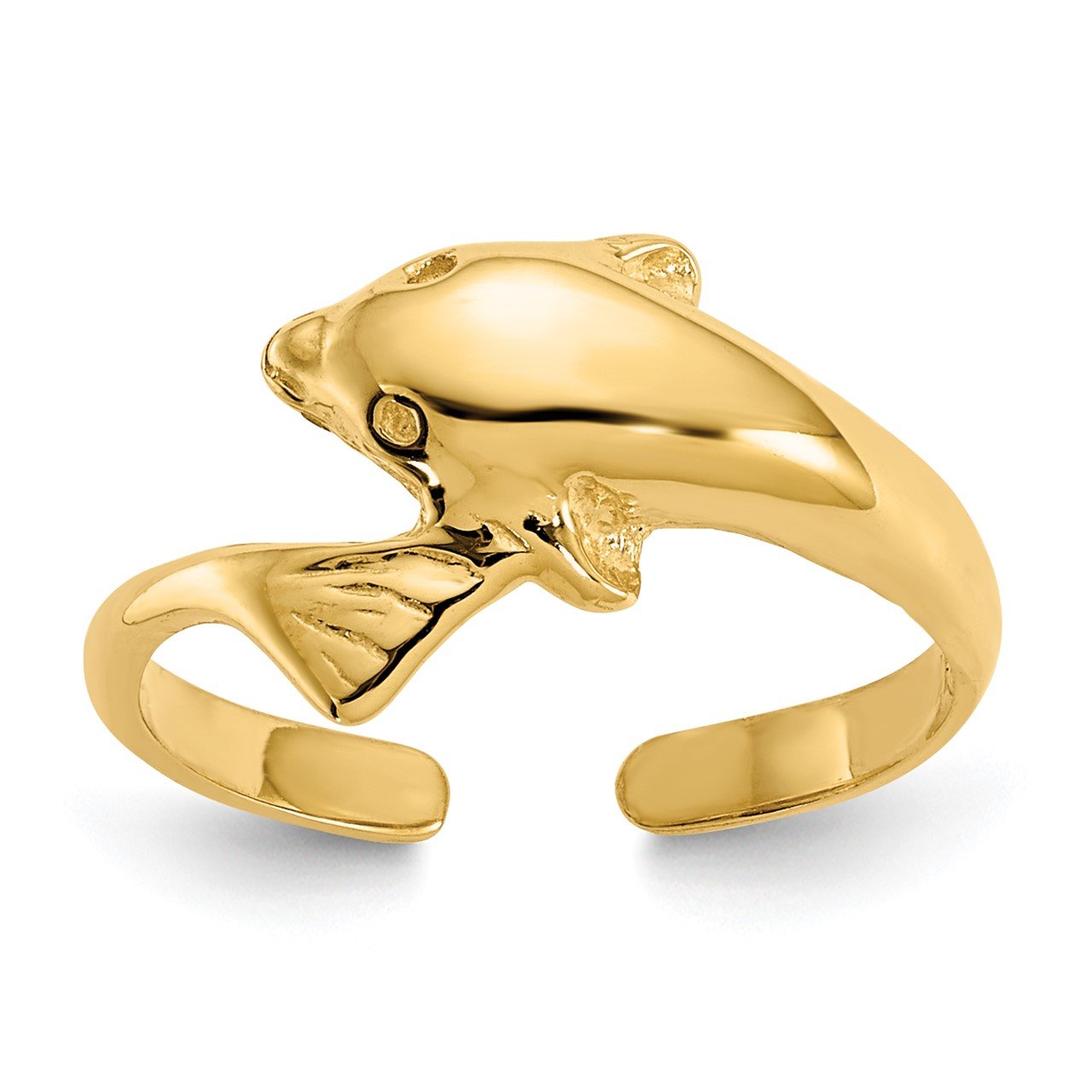 14k Dolphin Toe Ring