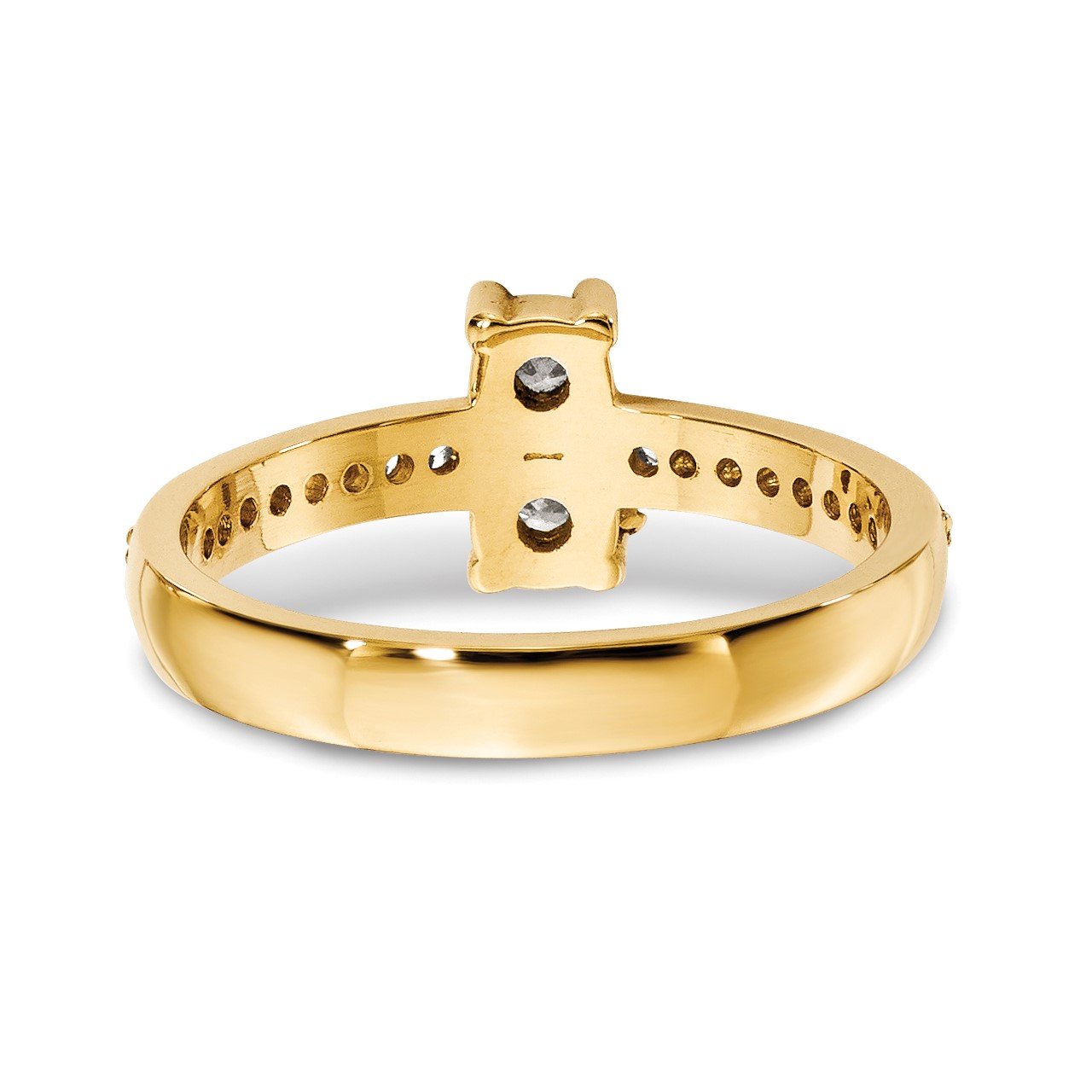 14ky A Diamond 2-stone Ring Semi-Mount - 4.8 mm center stones-3