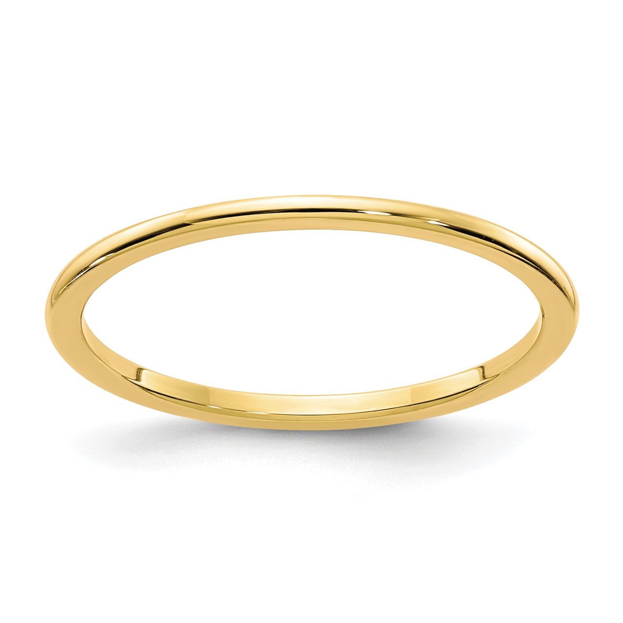 14K Gold 1.2mm Half Round Stackable Band