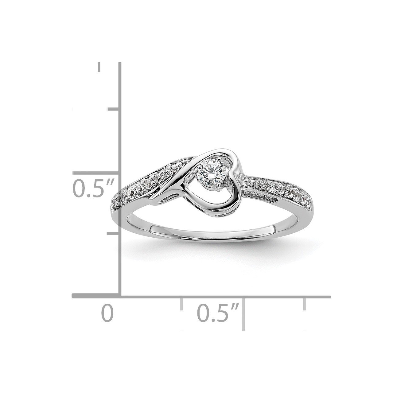 14kw Lab Grown Diamond SI1/SI2, G H I, Promise Ring-6