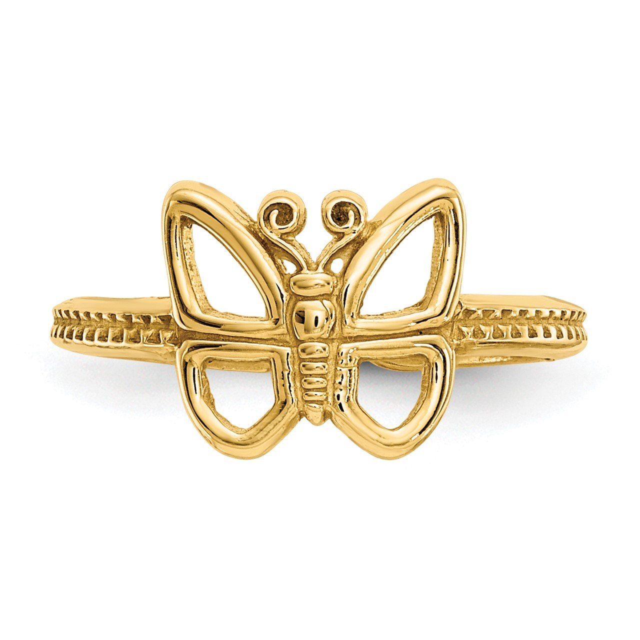 14k Butterfly Toe Ring-4