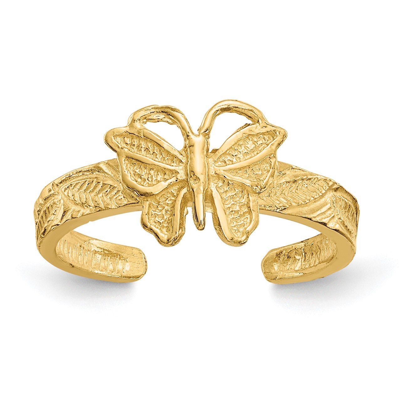 14K Butterfly Toe Ring