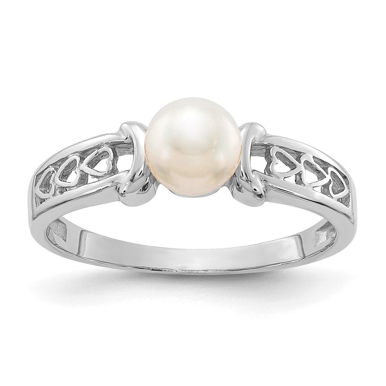 14k White Gold FW Cultured Pearl ring