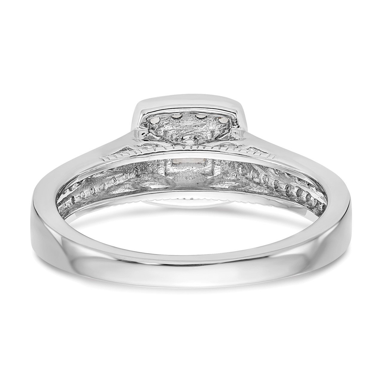 14K White Gold Complete Diamond Promise/Engagement Ring-4