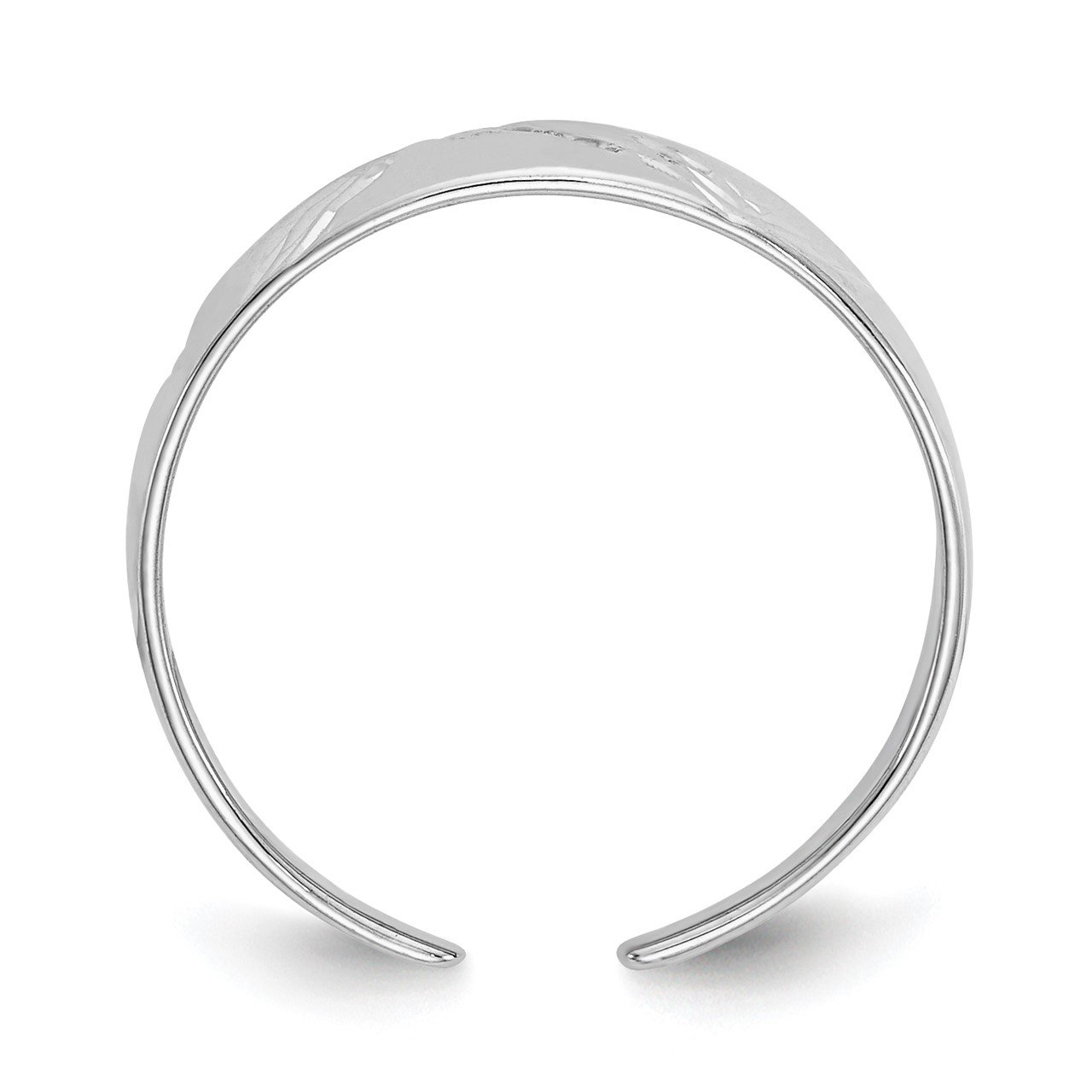 14k White Gold Fancy Toe Ring-1