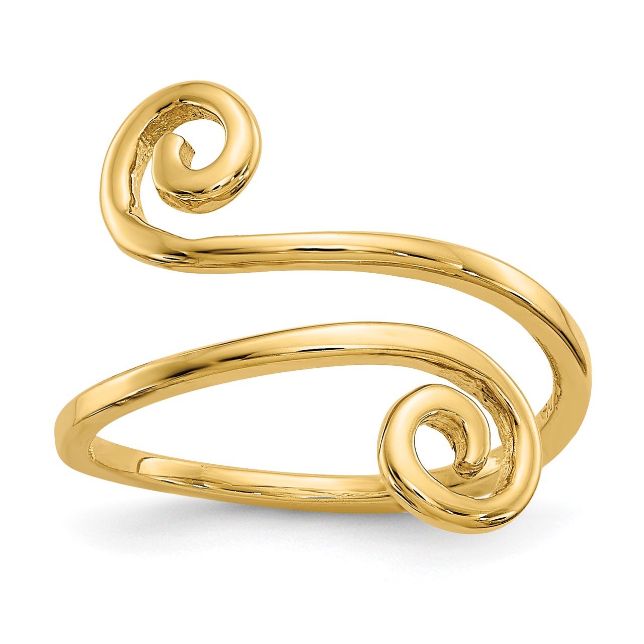 14k Swirl Toe Ring