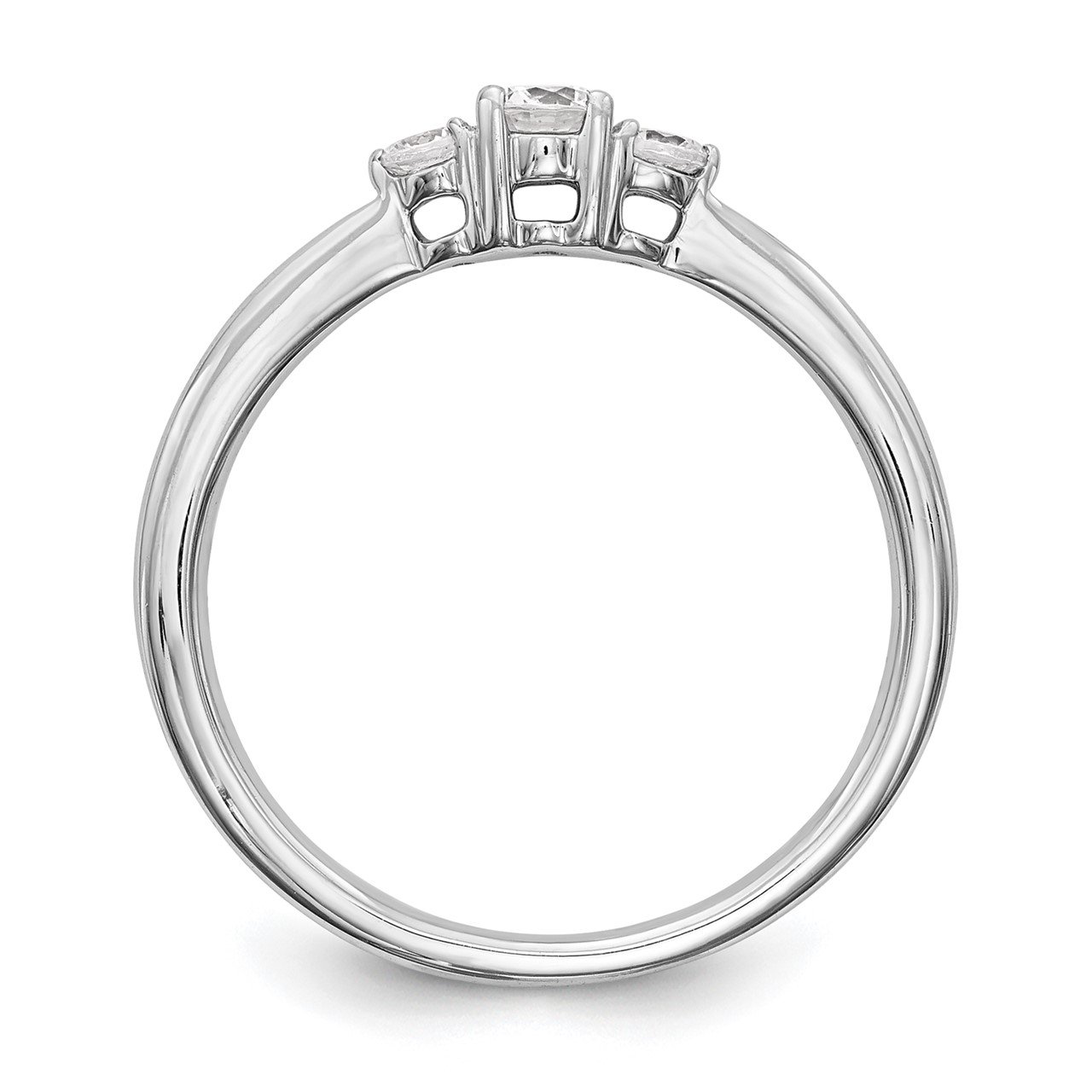 14K White Gold Complete Diamond Promise/Engagement Ring-1