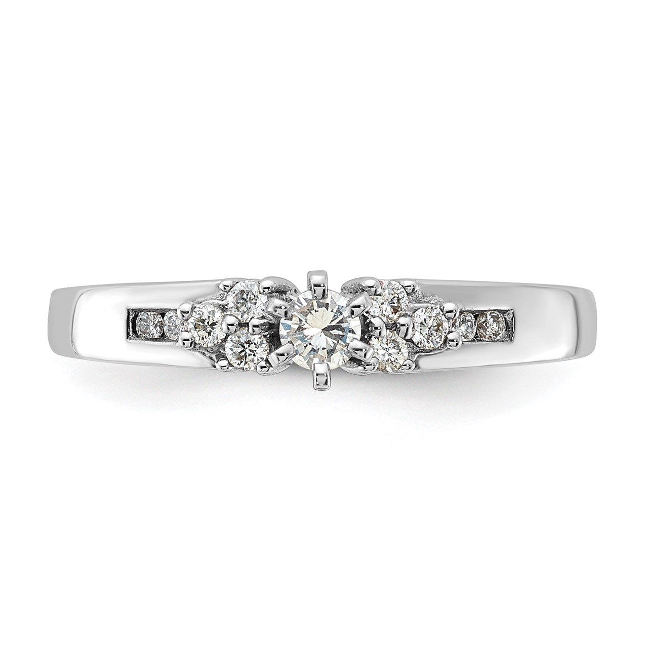 14k White Gold Petite .41ct Diamond Engagement Ring-3