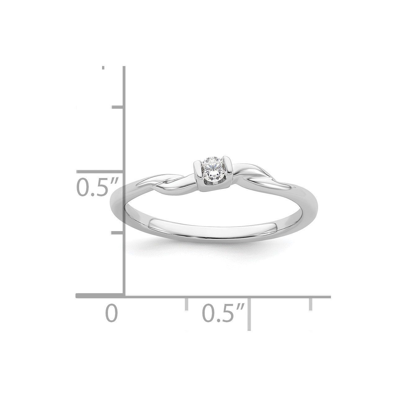 14kw Lab Grown Diamond SI1/SI2, G H I, Promise Ring-6