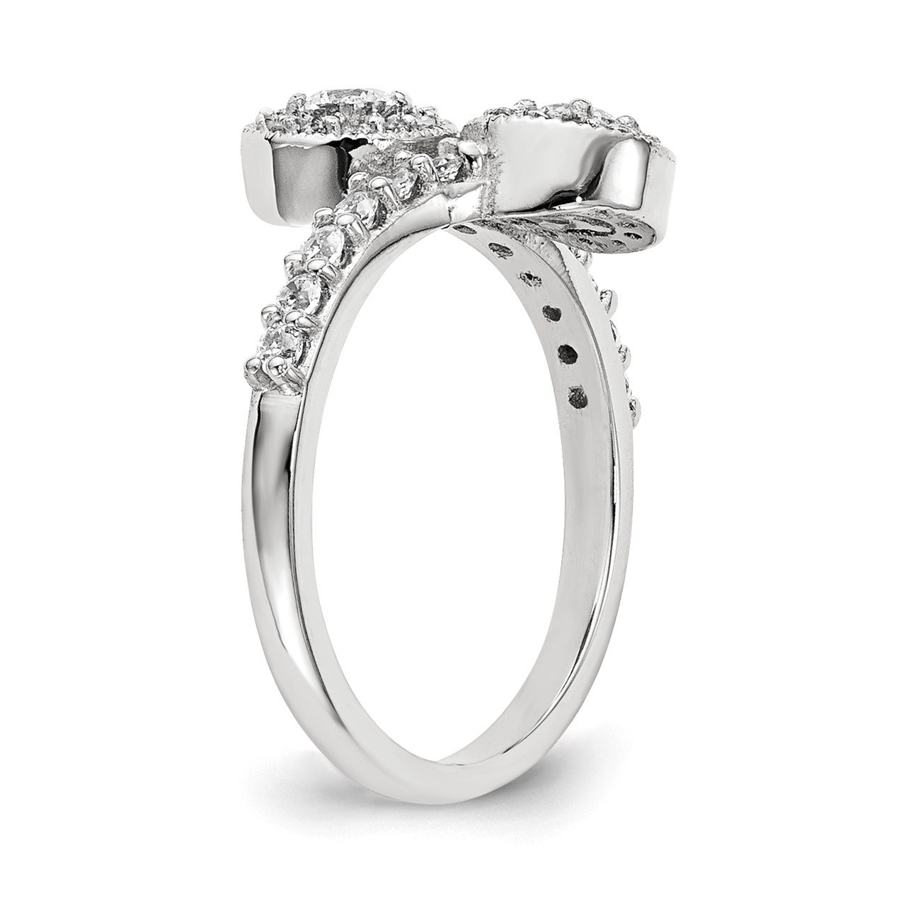 14KW VS Diamond 2-stone Ring Semi-Mount - 3 mm center stones-5