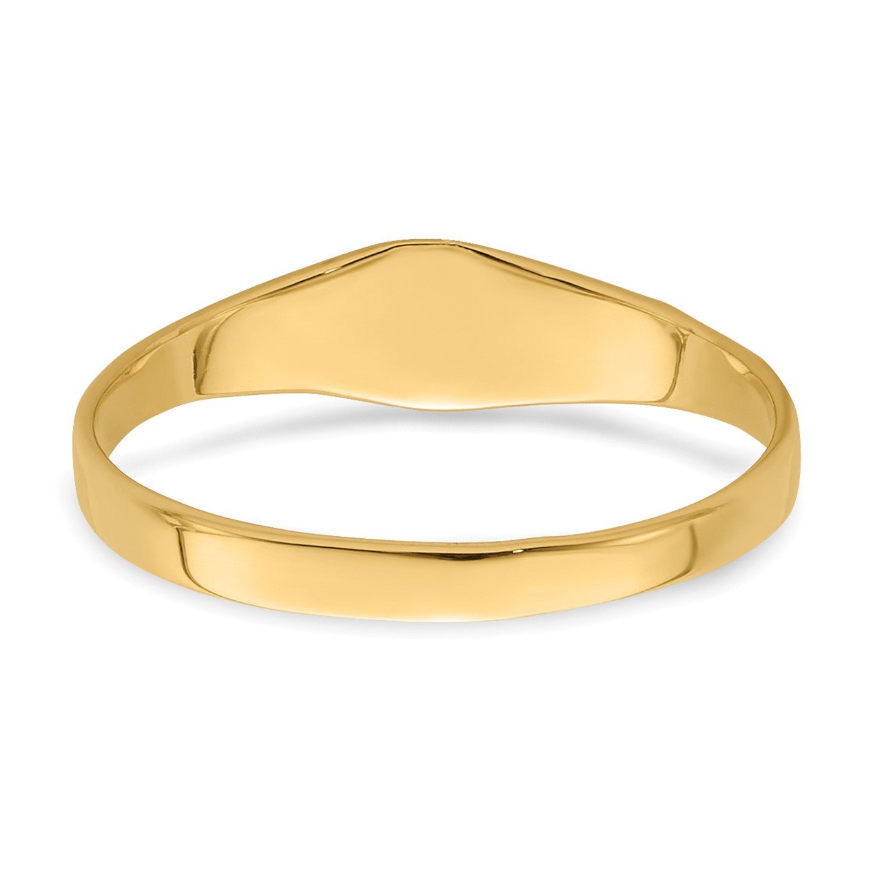 14K Polished Square Baby Signet Ring-5