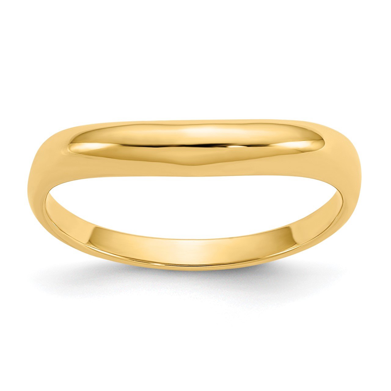 14k Polished Stackable Wave Ring