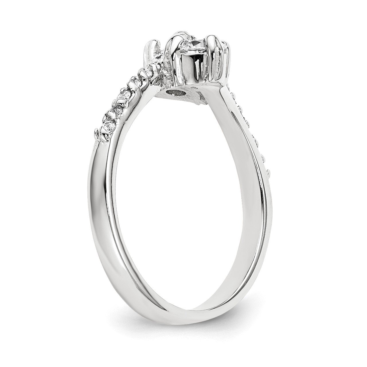 14KW AA Diamond 2-stone Ring Semi-Mount - 2.7 mm center stones-6