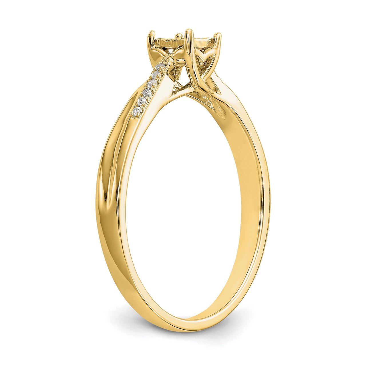 14K Yellow Gold Complete Diamond Engagement Ring-6
