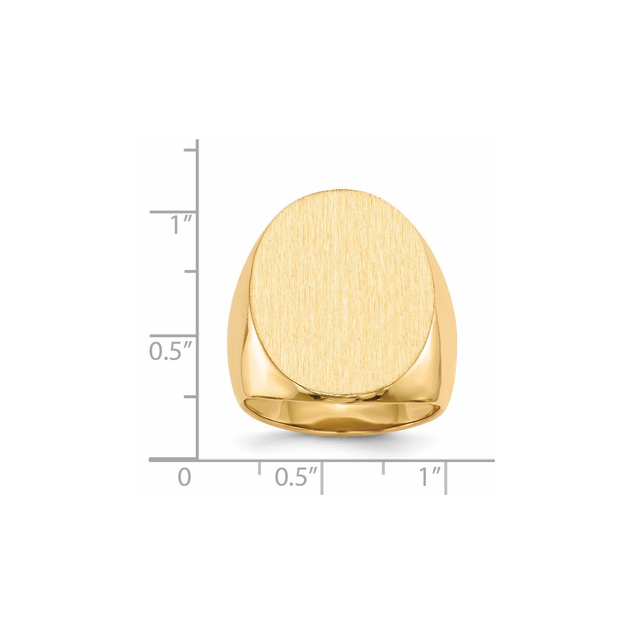 14k 26.5x19.0mm Open Back Mens Signet Ring-4