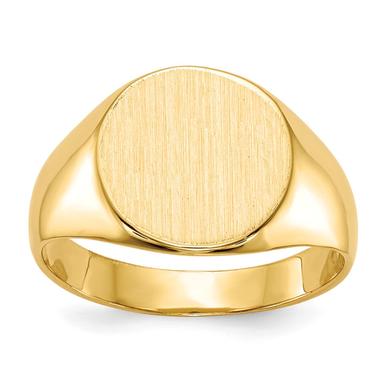 14k 10.5x11.0mm Closed Back Signet Ring