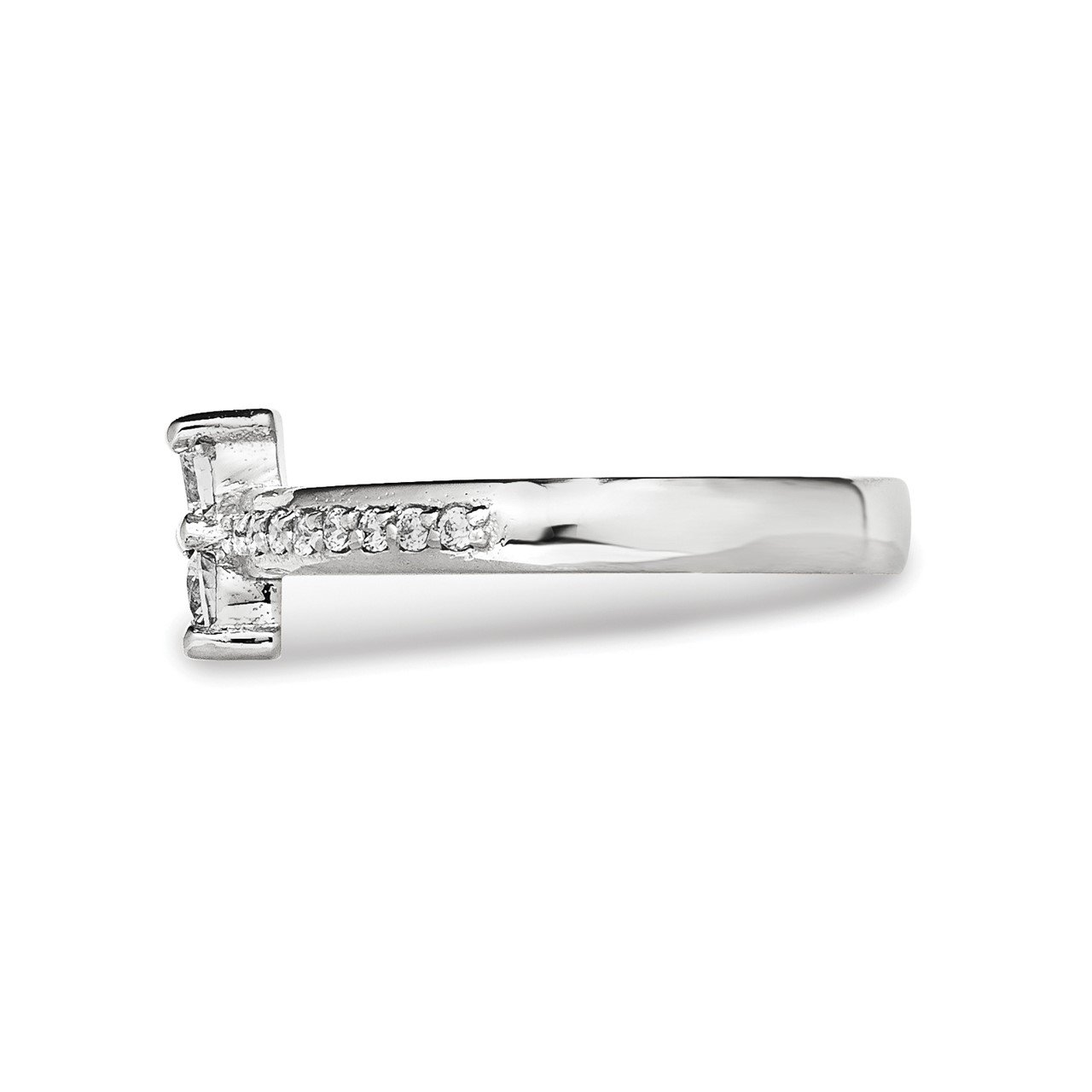 14KW AAA Diamond 2-stone Ring Semi-Mount - 4.2 mm center stones-2