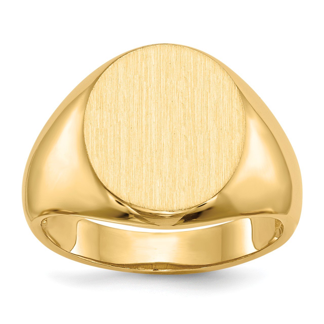14k 16.0x13.5mm Open Back Men's Signet Ring