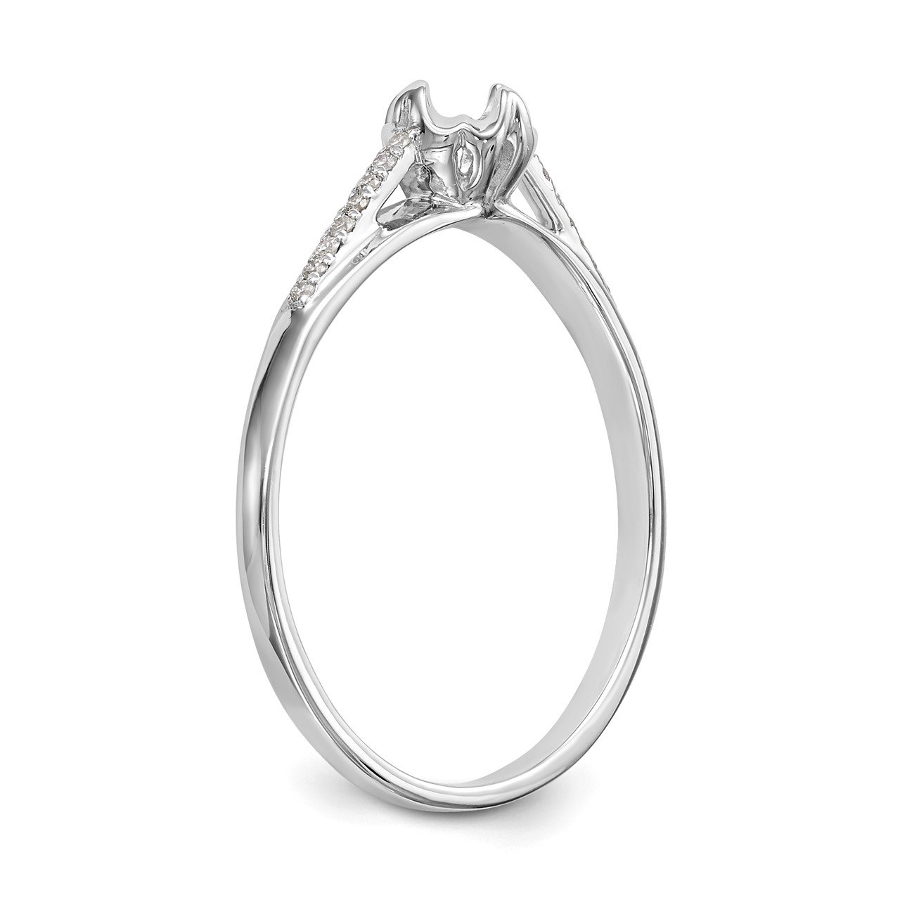 14K White Gold Complete Diamond Promise/Engagement Ring-5