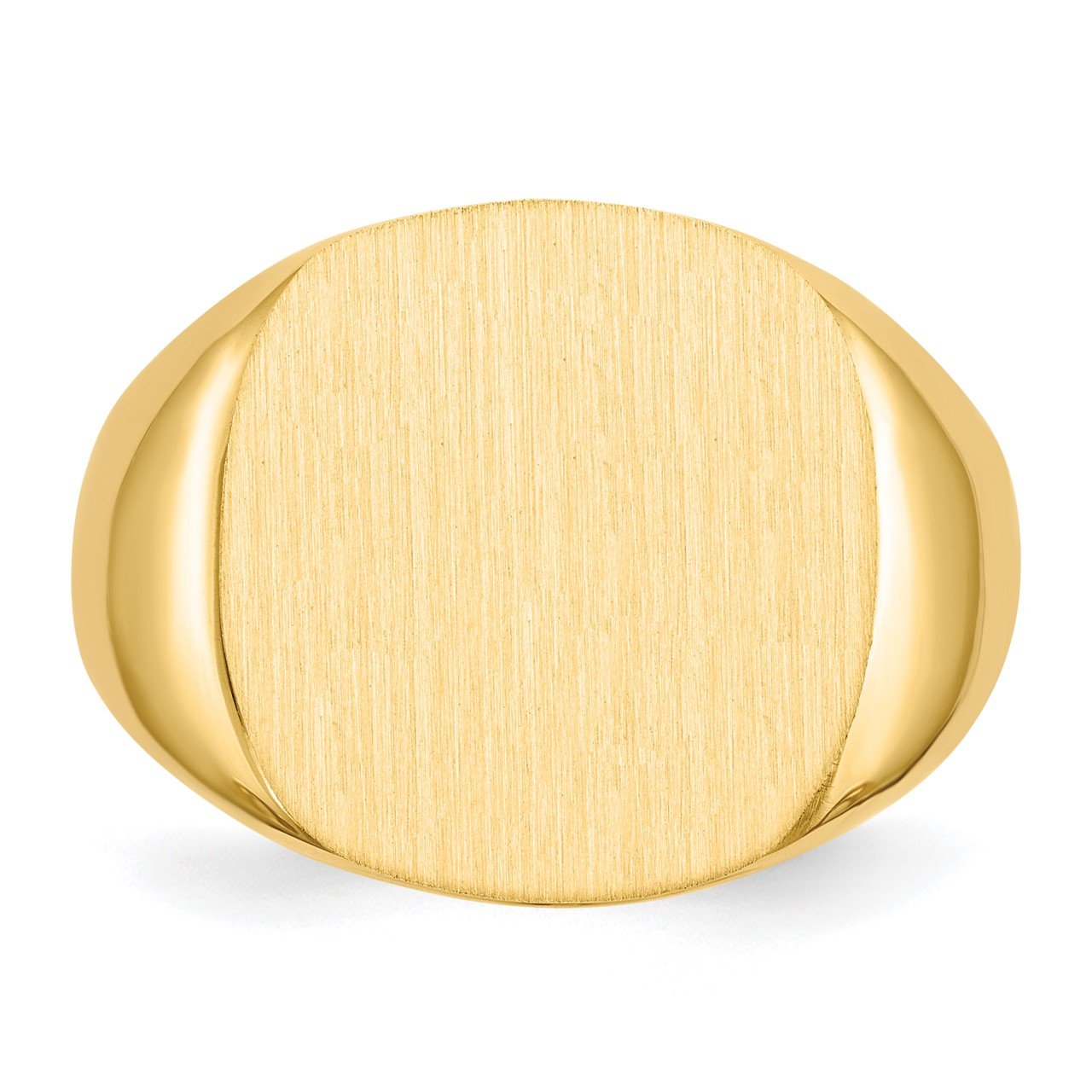 14k 17.0x17.0mm Open Back Mens Signet Ring-3