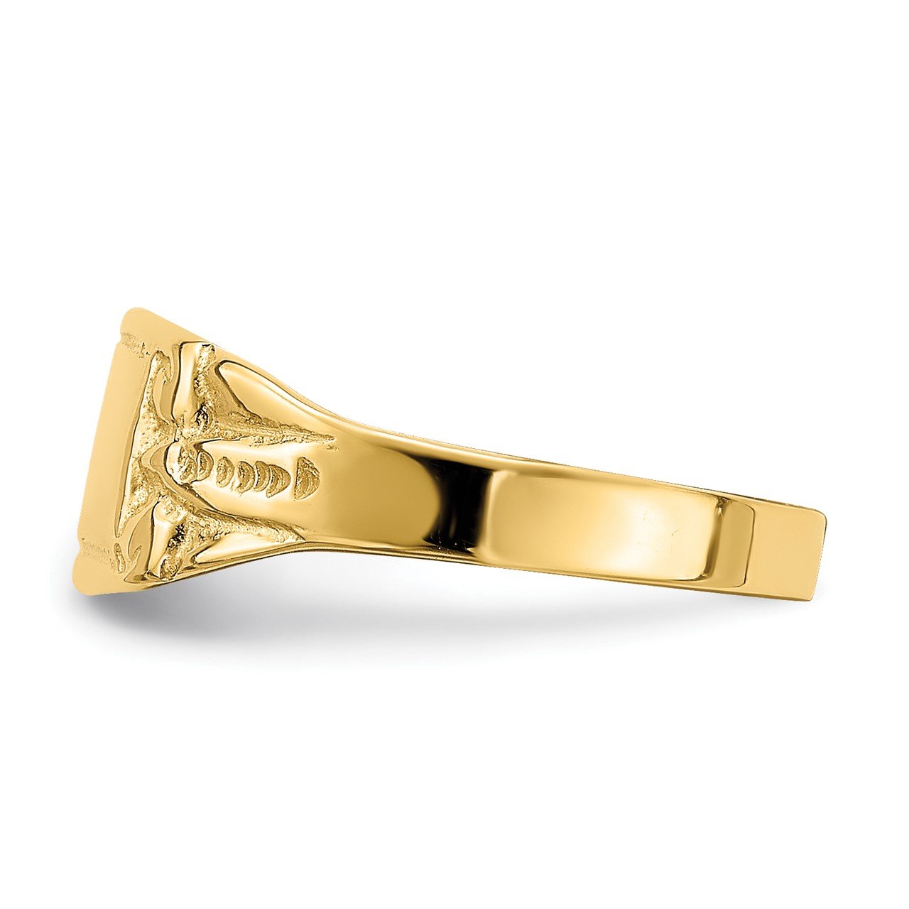 14k Rectangular Signet Baby Ring-2