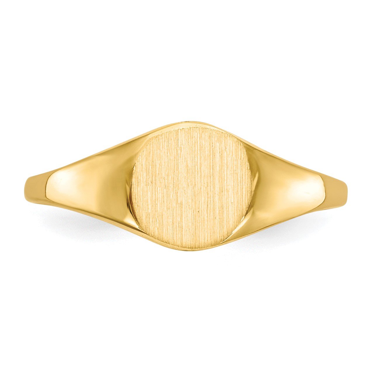 14k 6.5x7.5mm Closed Back Signet Ring-3