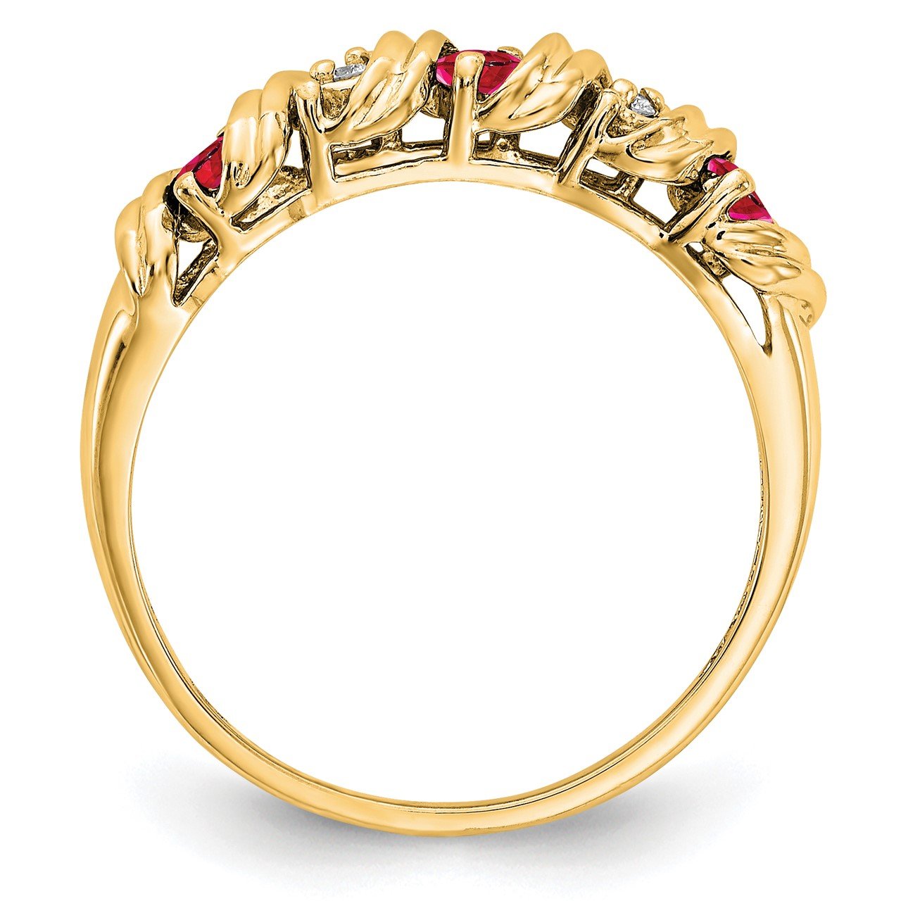 14k 2.75mm Ruby AA Diamond ring-1