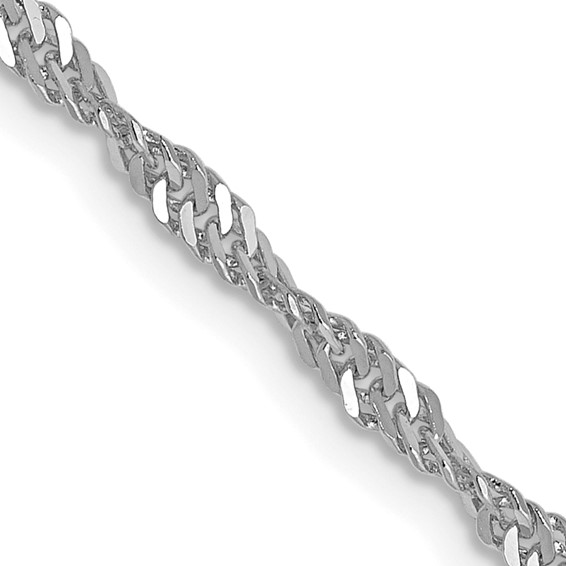 Leslie's 14K White Gold 1.9mm Singapore Chain